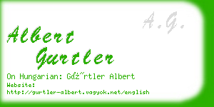 albert gurtler business card